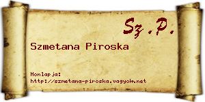 Szmetana Piroska névjegykártya